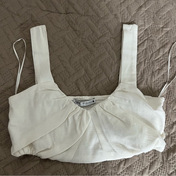Zara Ruched Crop Top - Picture 1 of 3